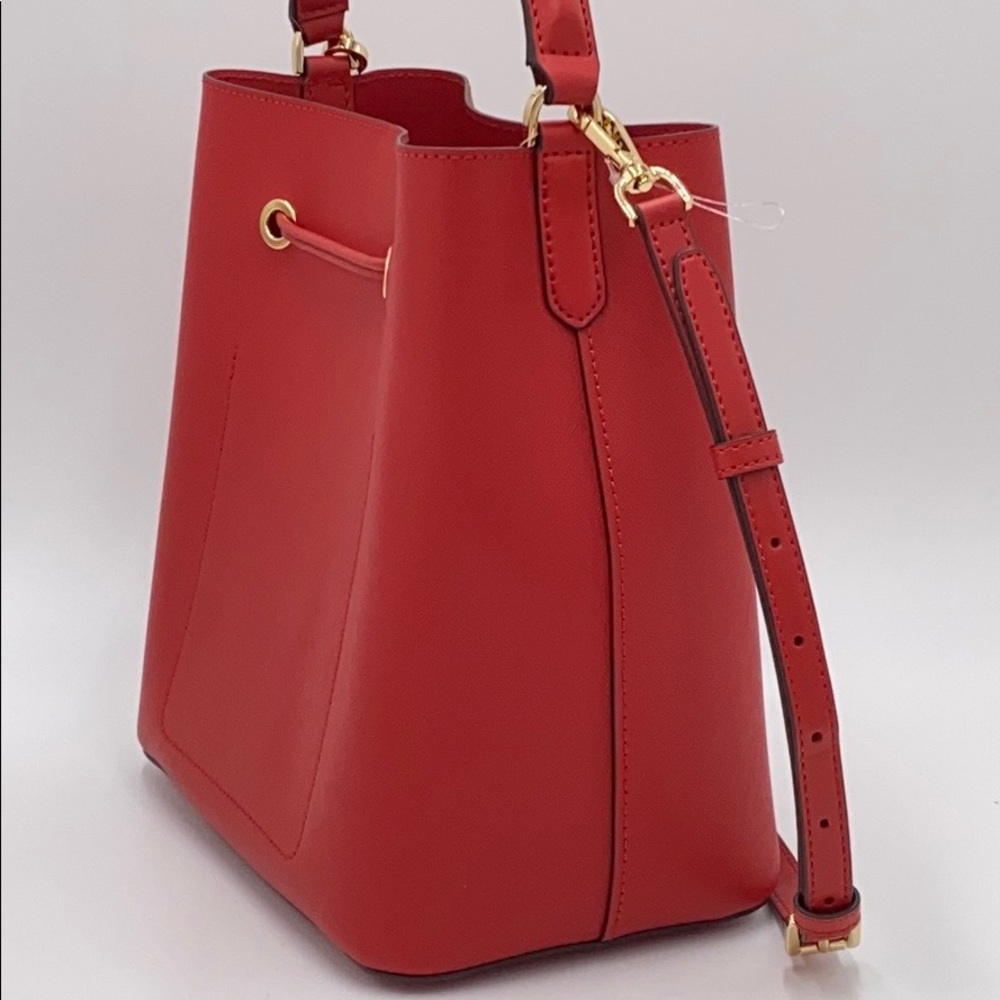 MICHAEL KORS SURI LARGE BUCKETS MESSENGER FLAME - Picture 5 of 15